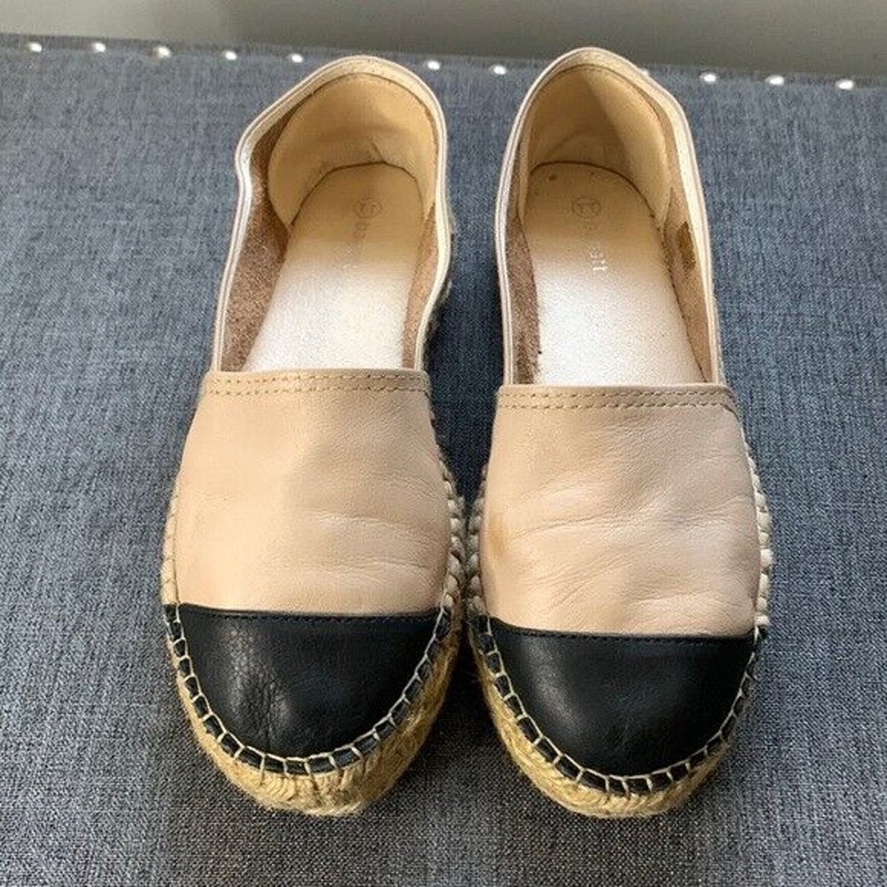 TT Bagget. Two tone Buttery leather espadrille Womens US 6 EU 36. Made in Spain
